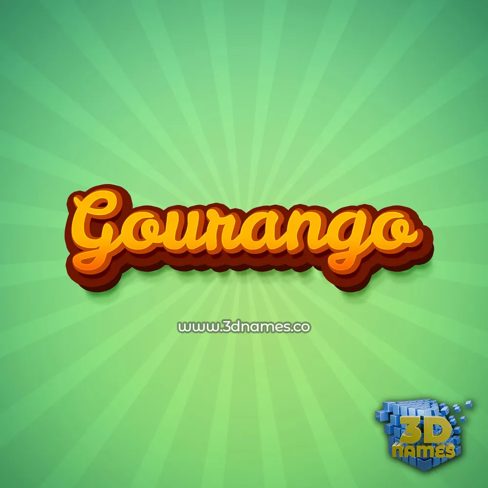 gourango in Green Rays style - 3D name wallpaper