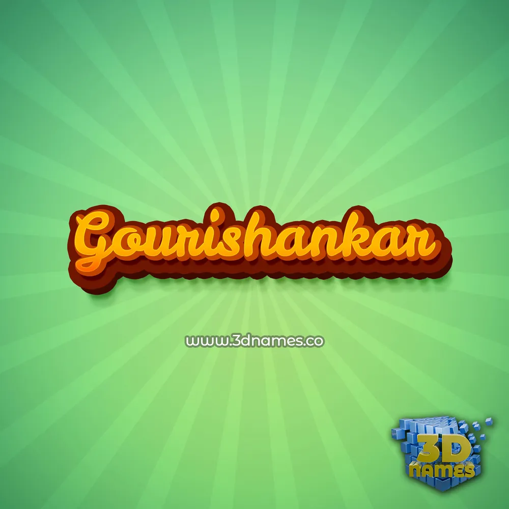 gourishankar in Green Rays style - 3D name wallpaper
