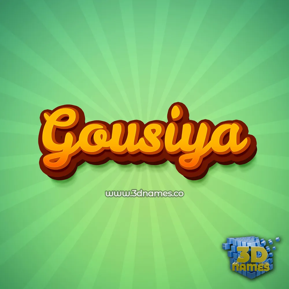 gousiya in Green Rays style - 3D name wallpaper