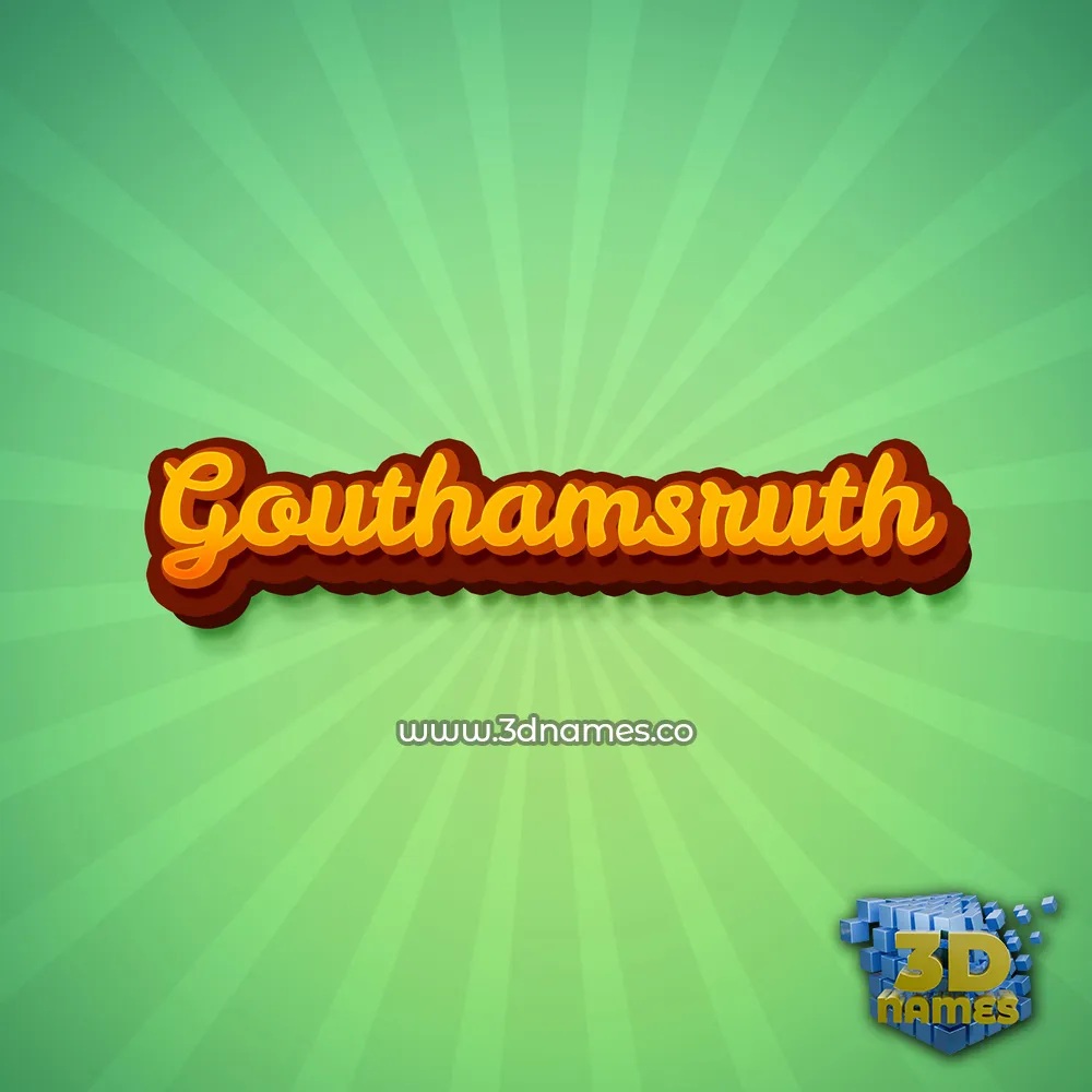 gouthamsruth in Green Rays style - 3D name wallpaper