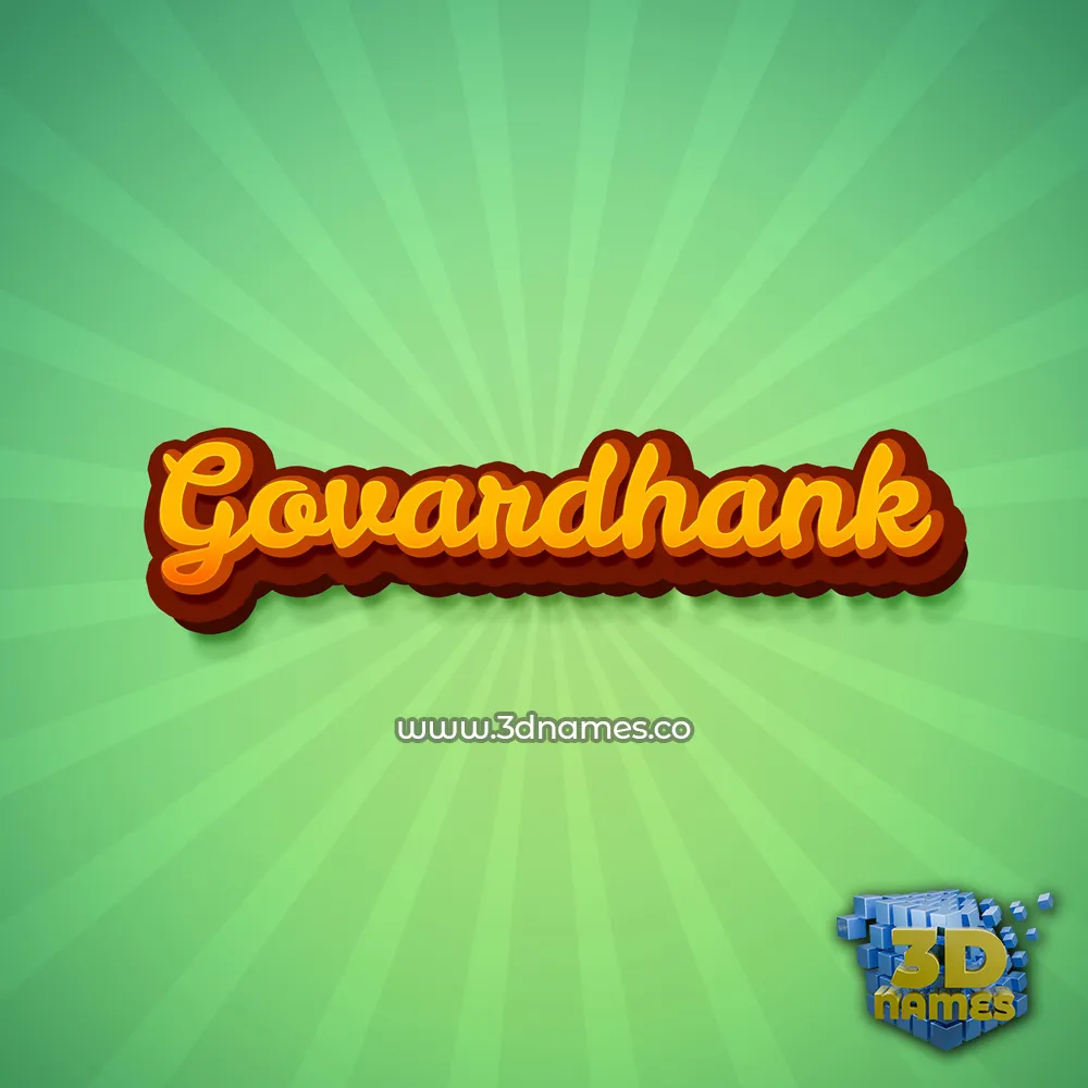 govardhank in Green Rays style - 3D name wallpaper