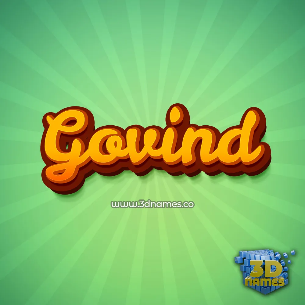 govind in Green Rays style - 3D name wallpaper