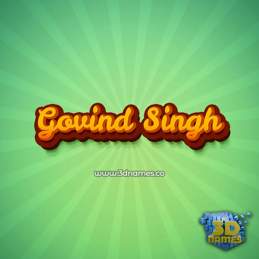 govind singh in Green Rays style - 3D name wallpaper