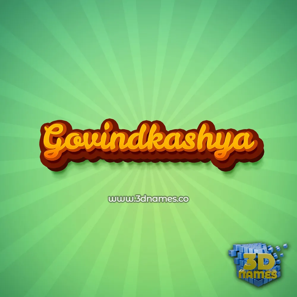 govindkashya in Green Rays style - 3D name wallpaper