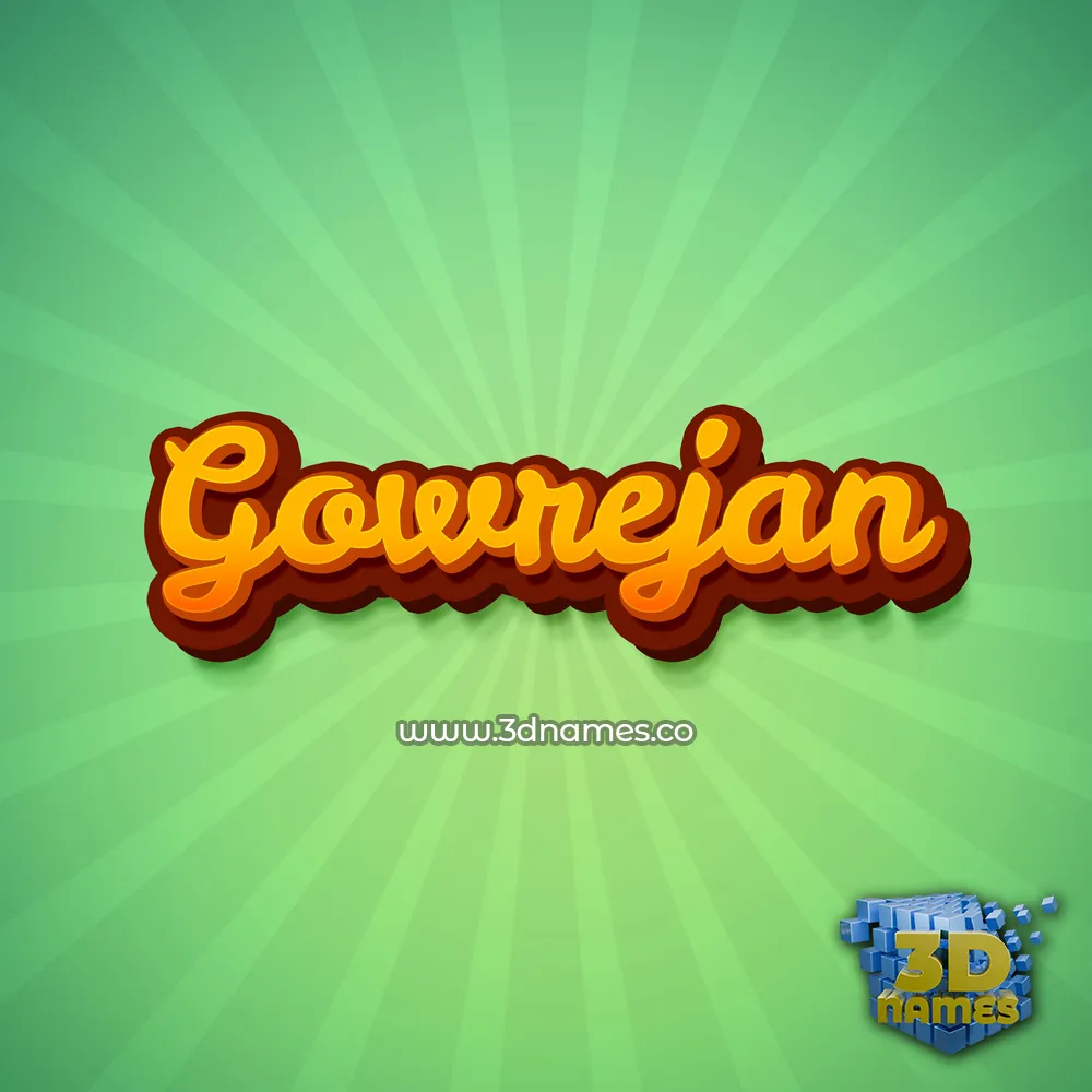 gowrejan in Green Rays style - 3D name wallpaper