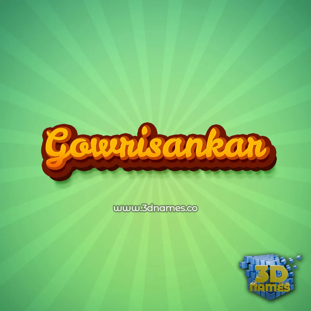 gowrisankar in Green Rays style - 3D name wallpaper