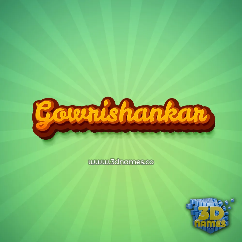 gowrishankar in Green Rays style - 3D name wallpaper