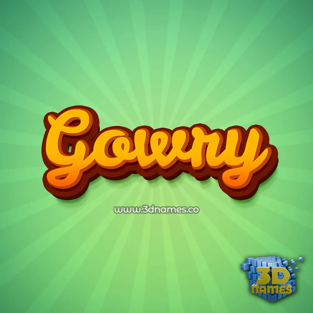 gowry in Green Rays style - 3D name wallpaper