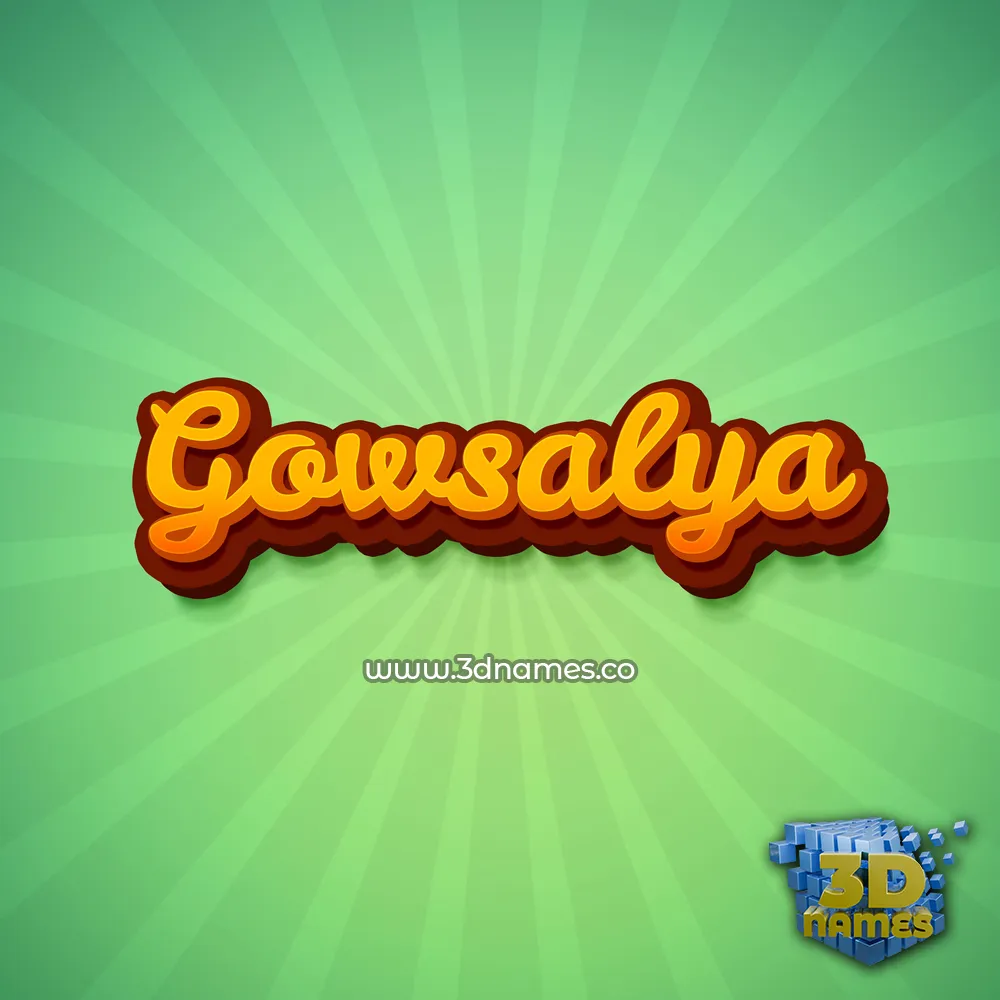 gowsalya in Green Rays style - 3D name wallpaper