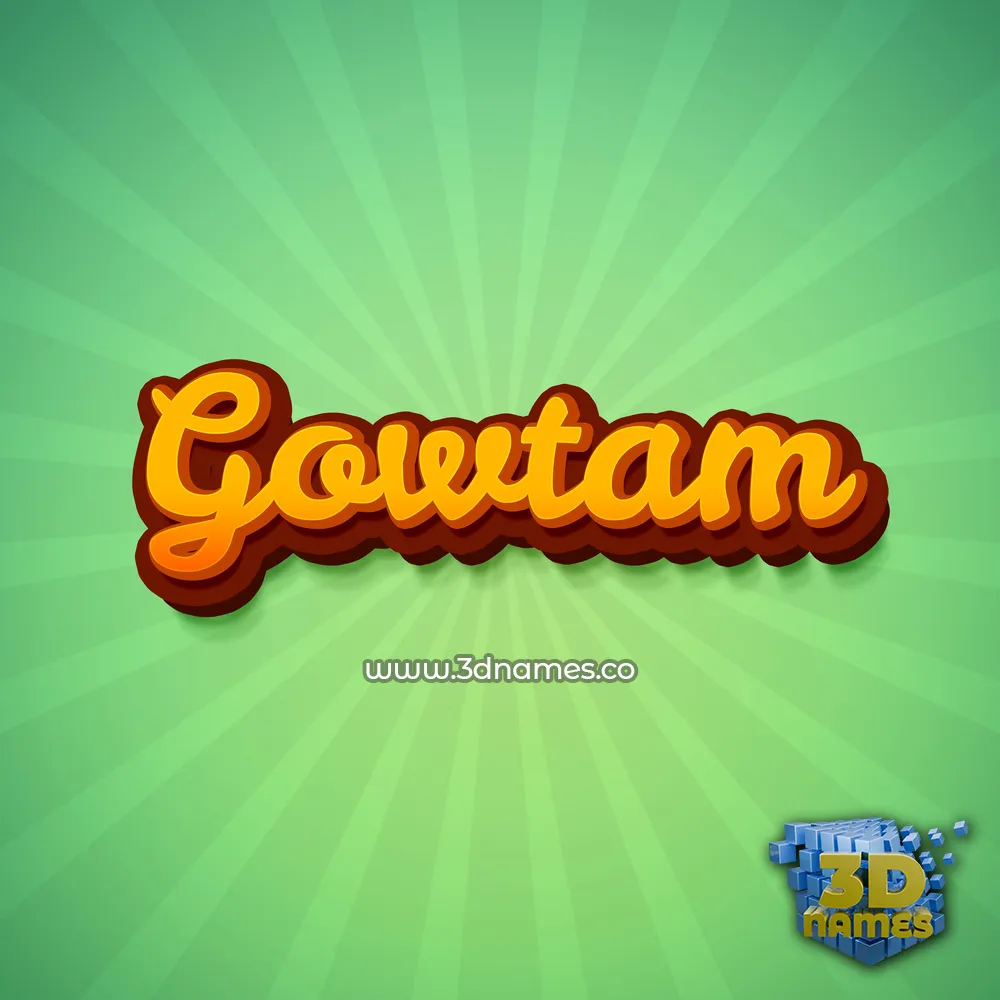 gowtam in Green Rays style - 3D name wallpaper