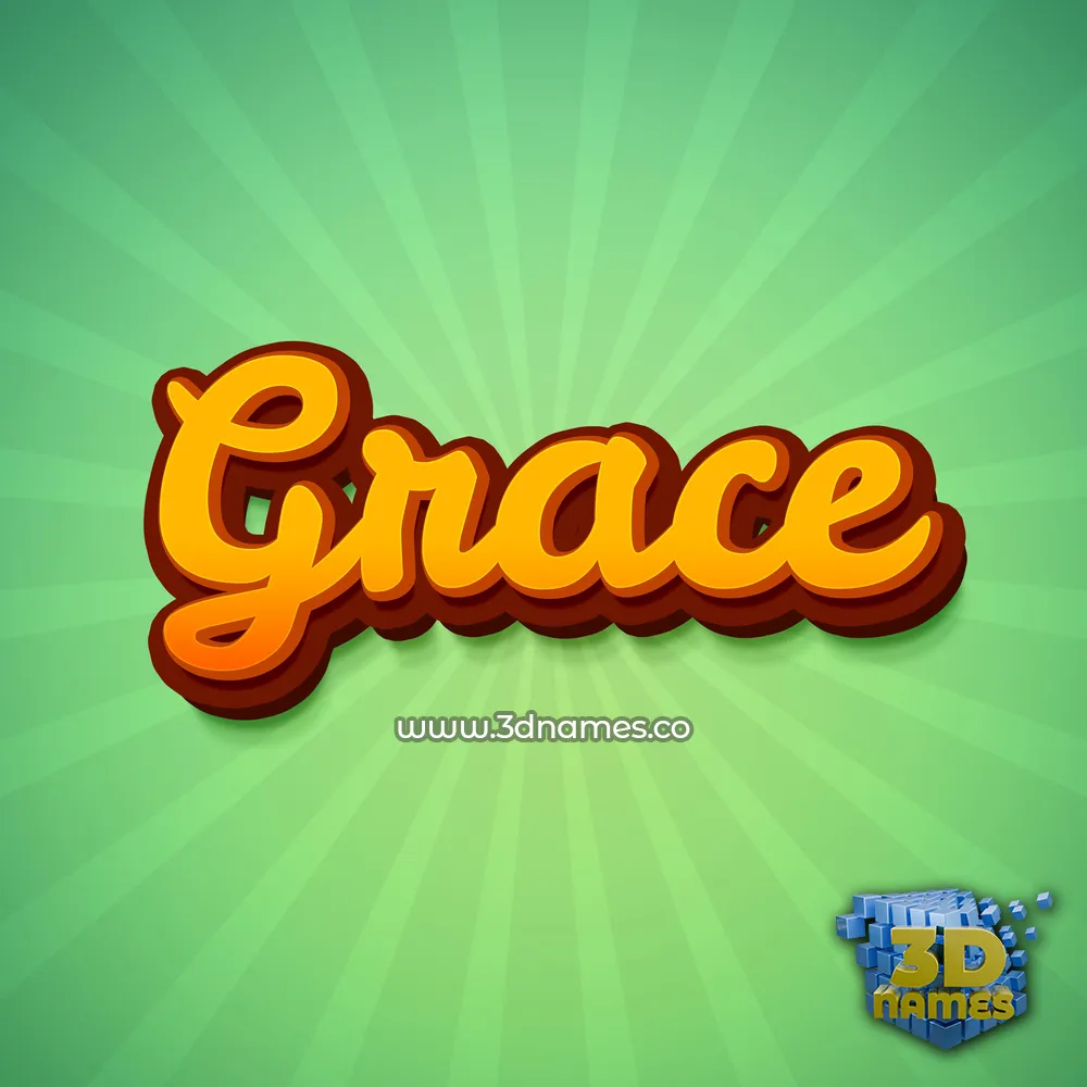 grace in Green Rays style - 3D name wallpaper