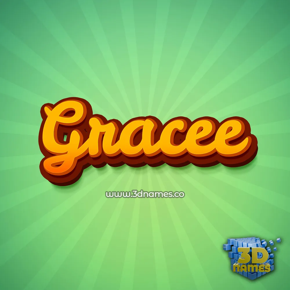 gracee in Green Rays style - 3D name wallpaper