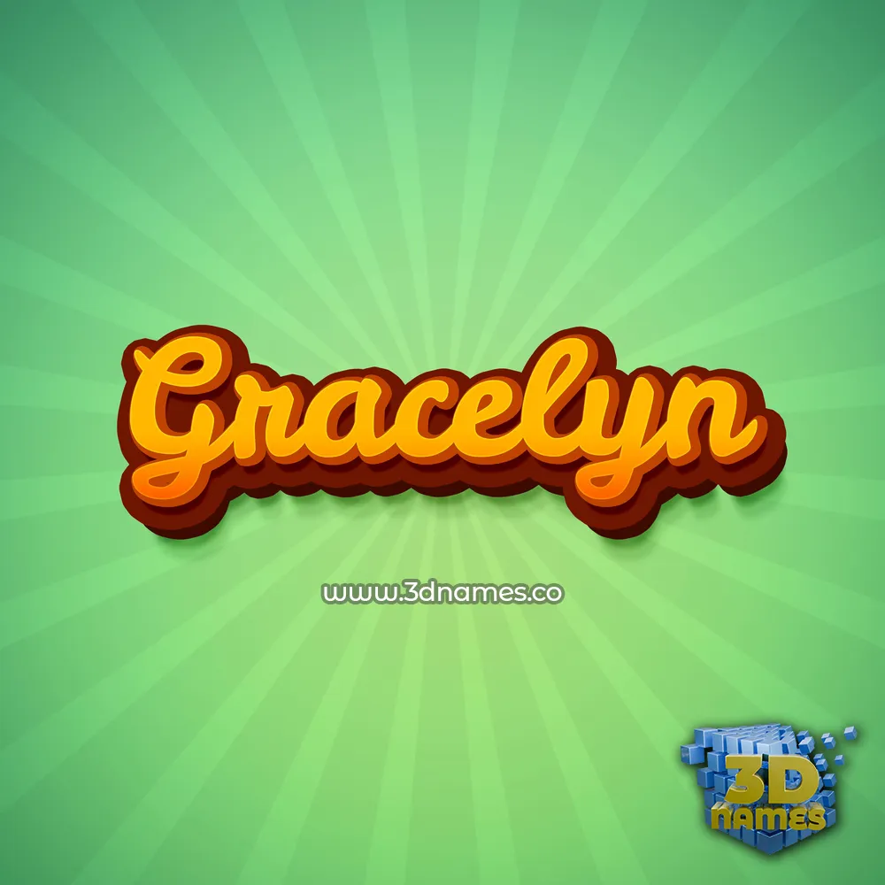 gracelyn in Green Rays style - 3D name wallpaper