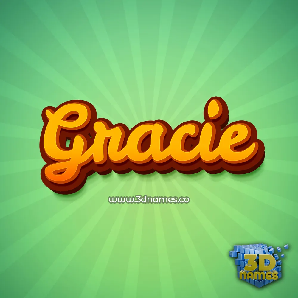 gracie in Green Rays style - 3D name wallpaper