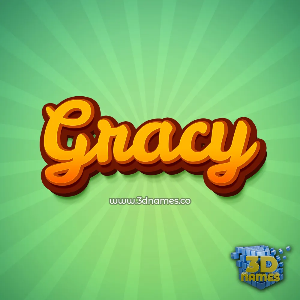 gracy in Green Rays style - 3D name wallpaper