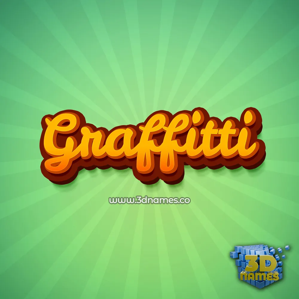 graffitti in Green Rays style - 3D name wallpaper
