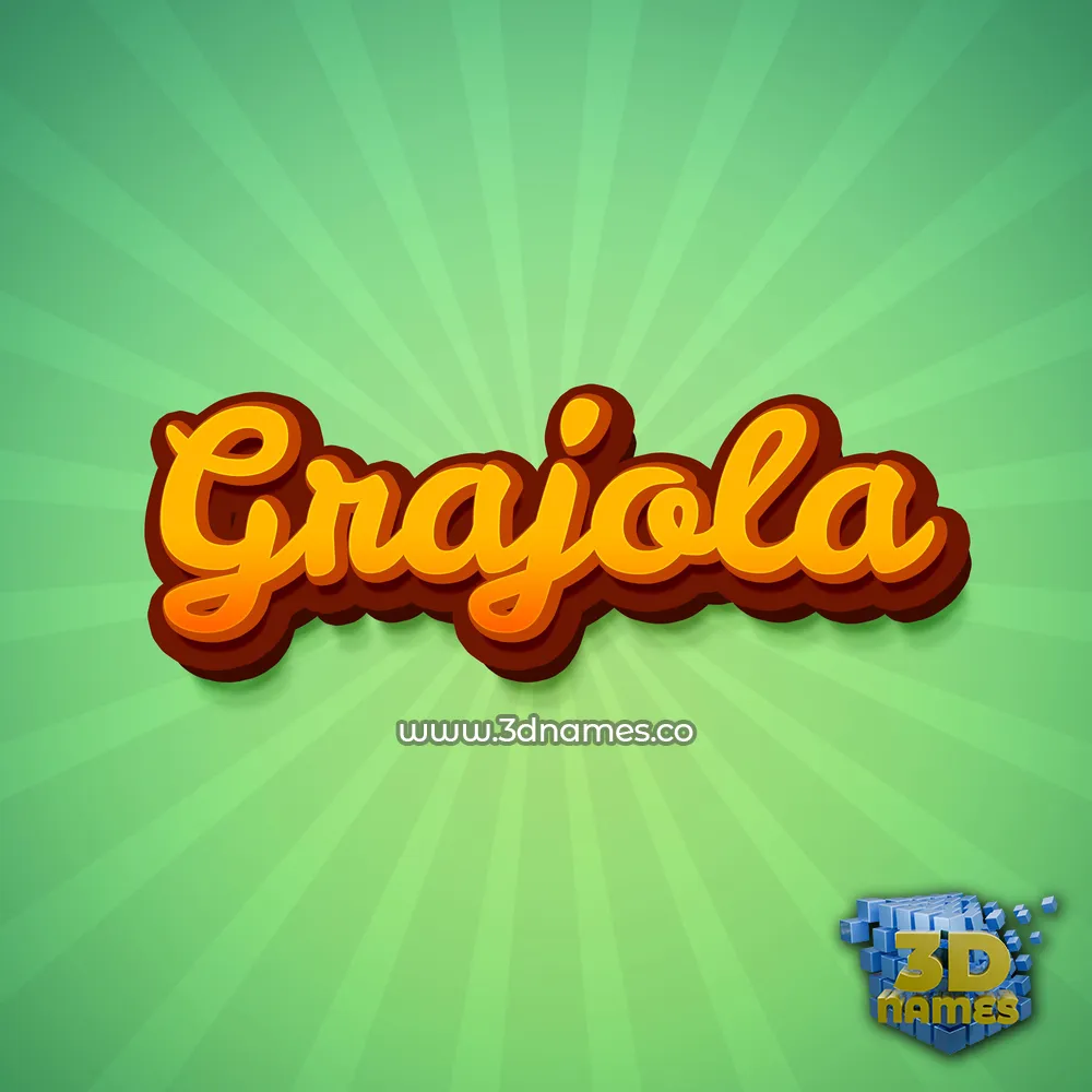 grajola in Green Rays style - 3D name wallpaper