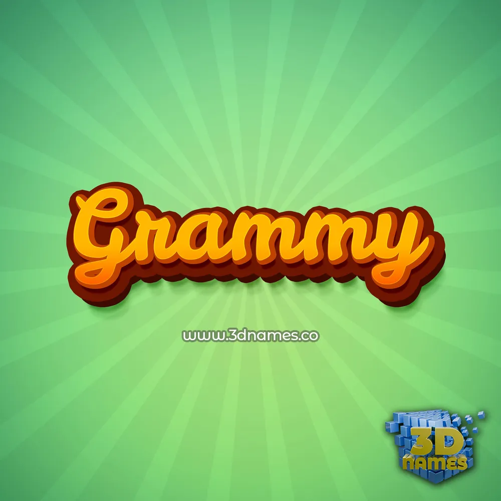 grammy in Green Rays style - 3D name wallpaper