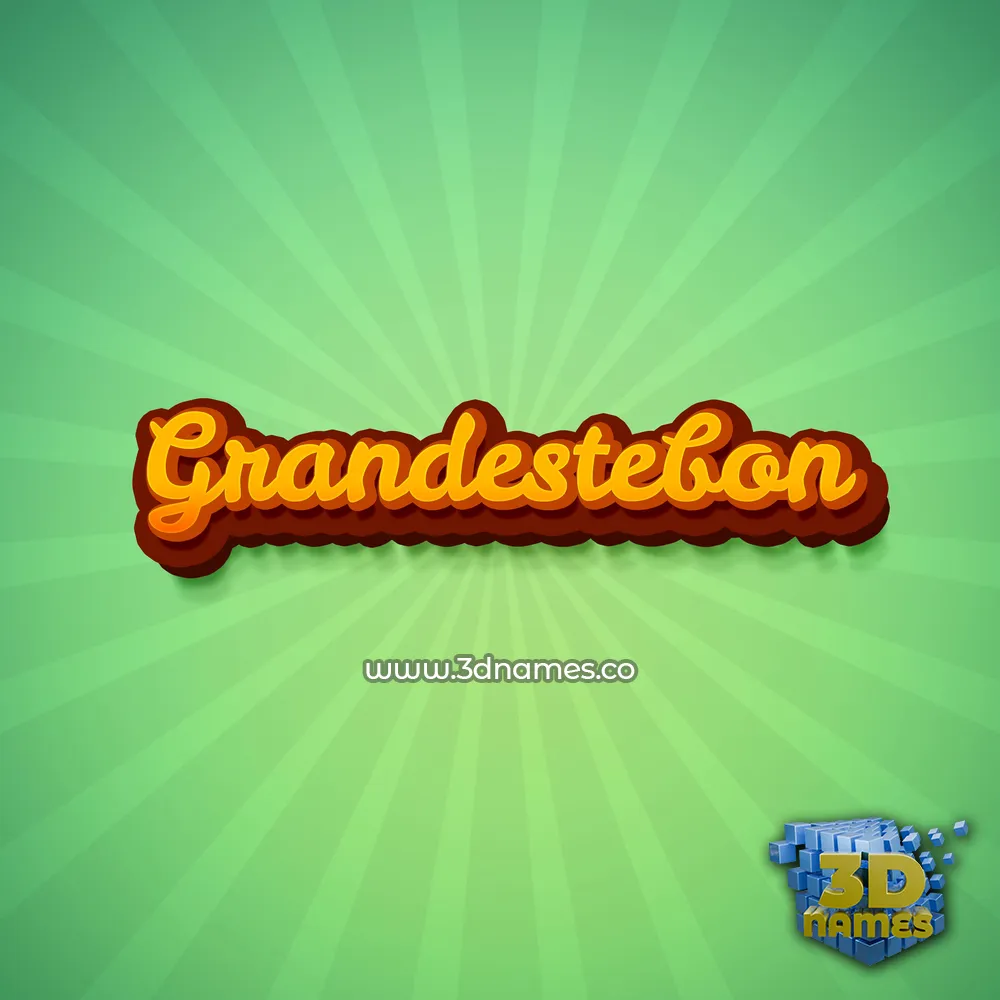grandestebon in Green Rays style - 3D name wallpaper