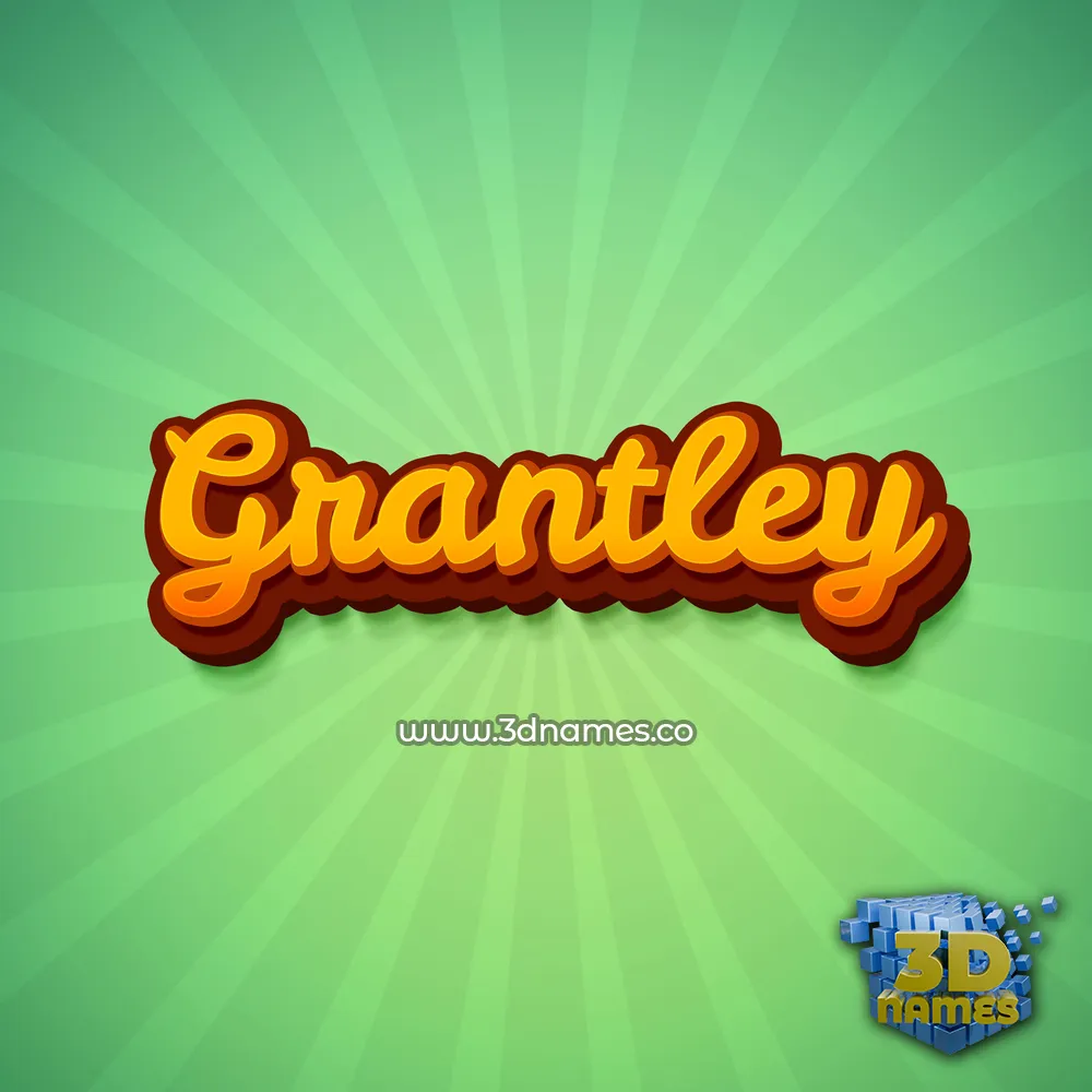 grantley in Green Rays style - 3D name wallpaper