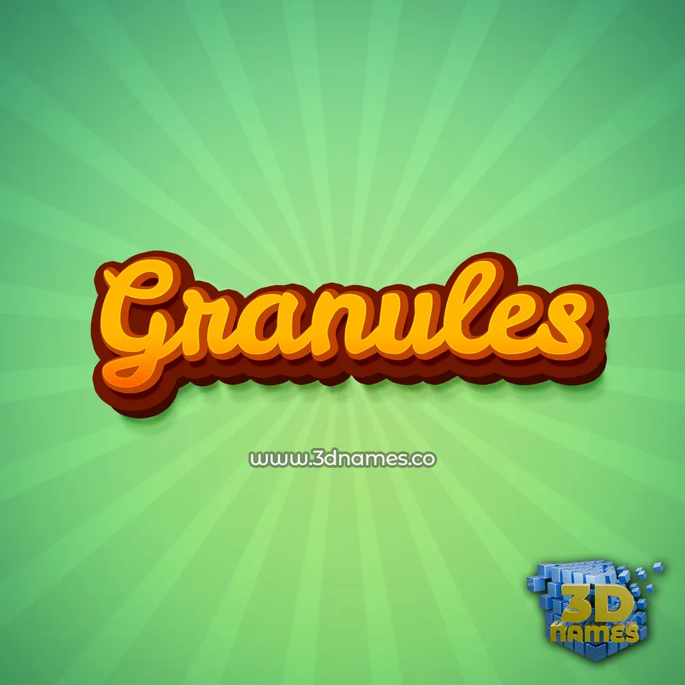 granules in Green Rays style - 3D name wallpaper