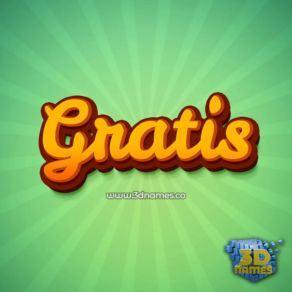 gratis in Green Rays style - 3D name wallpaper