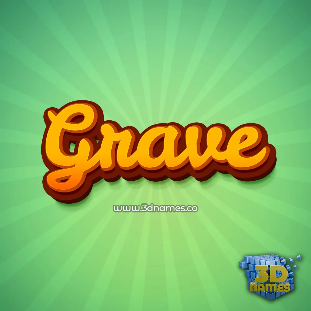 grave in Green Rays style - 3D name wallpaper