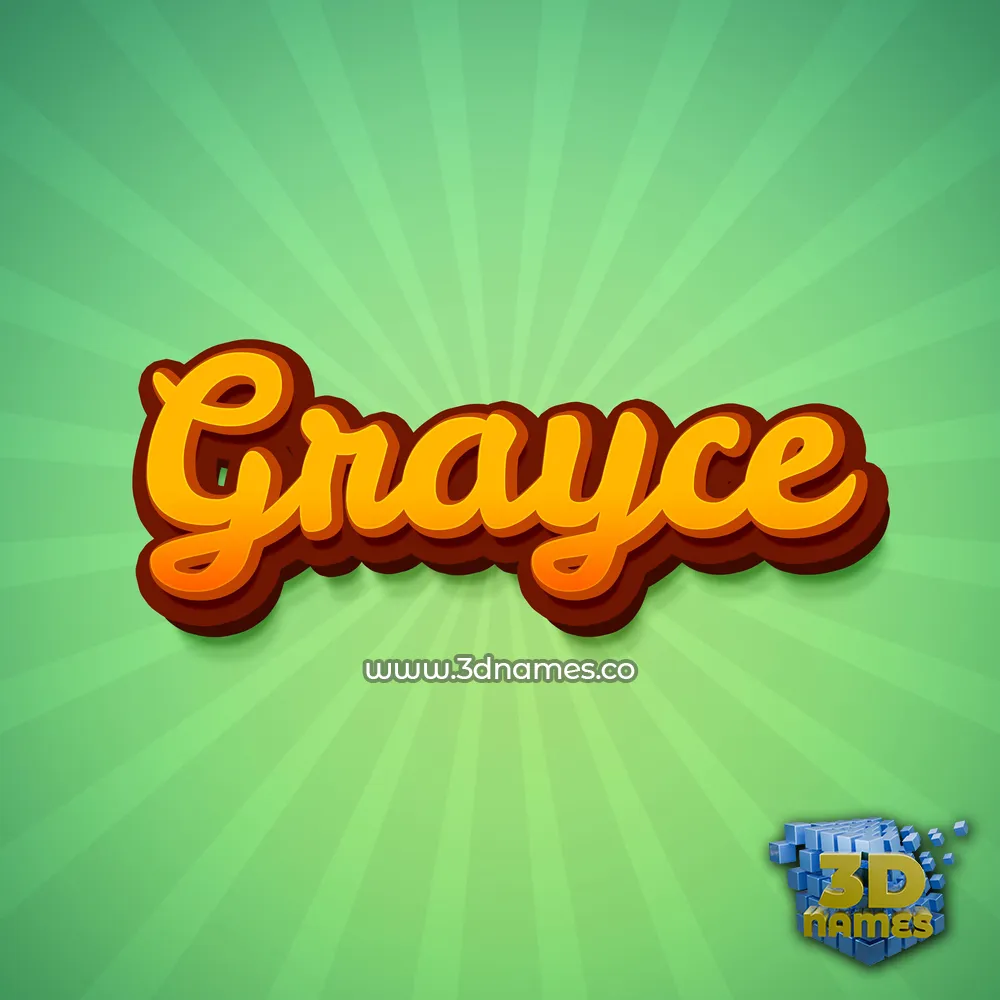 grayce in Green Rays style - 3D name wallpaper