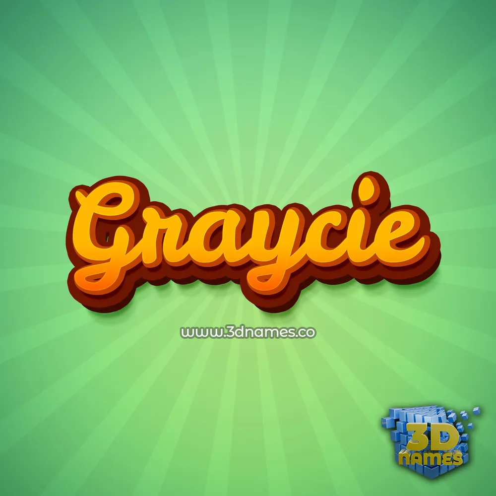 graycie in Green Rays style - 3D name wallpaper