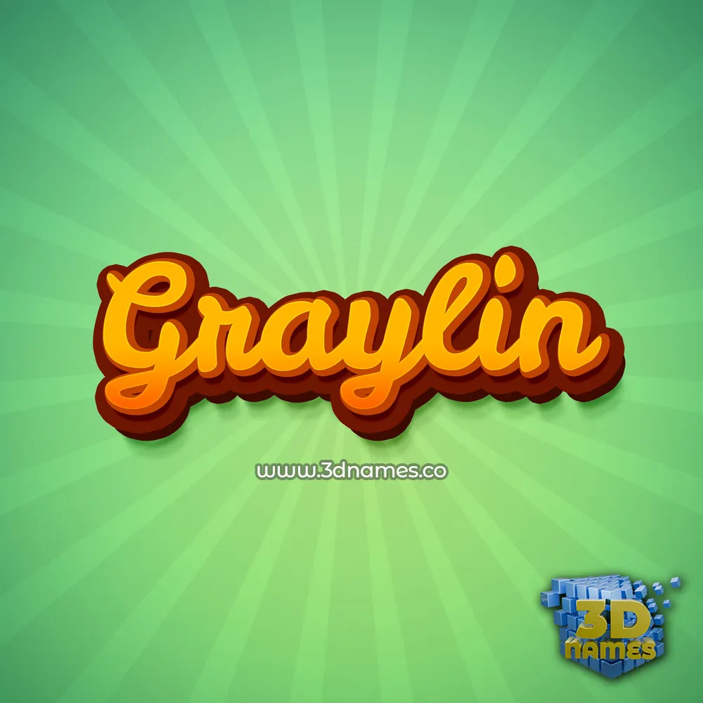 graylin in Green Rays style - 3D name wallpaper