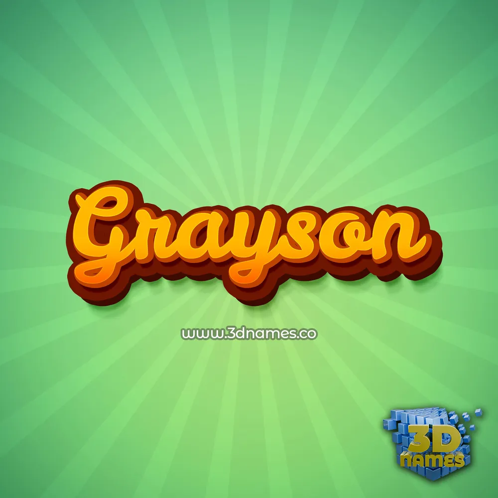 grayson in Green Rays style - 3D name wallpaper