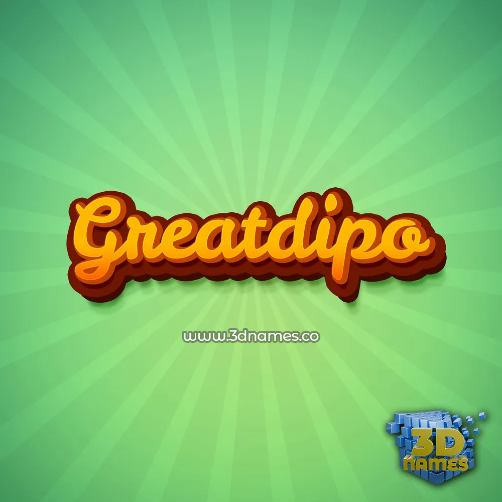 greatdipo in Green Rays style - 3D name wallpaper