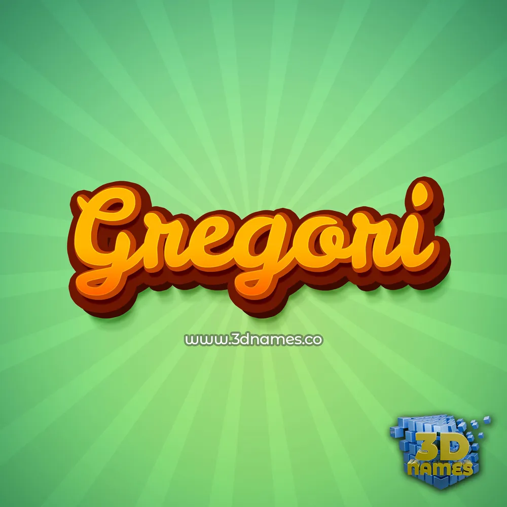 gregori in Green Rays style - 3D name wallpaper