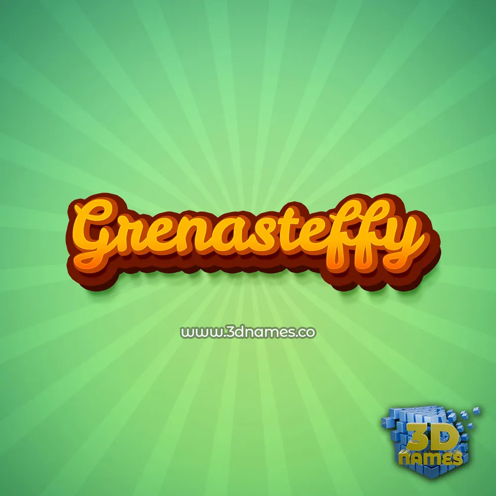 grenasteffy in Green Rays style - 3D name wallpaper