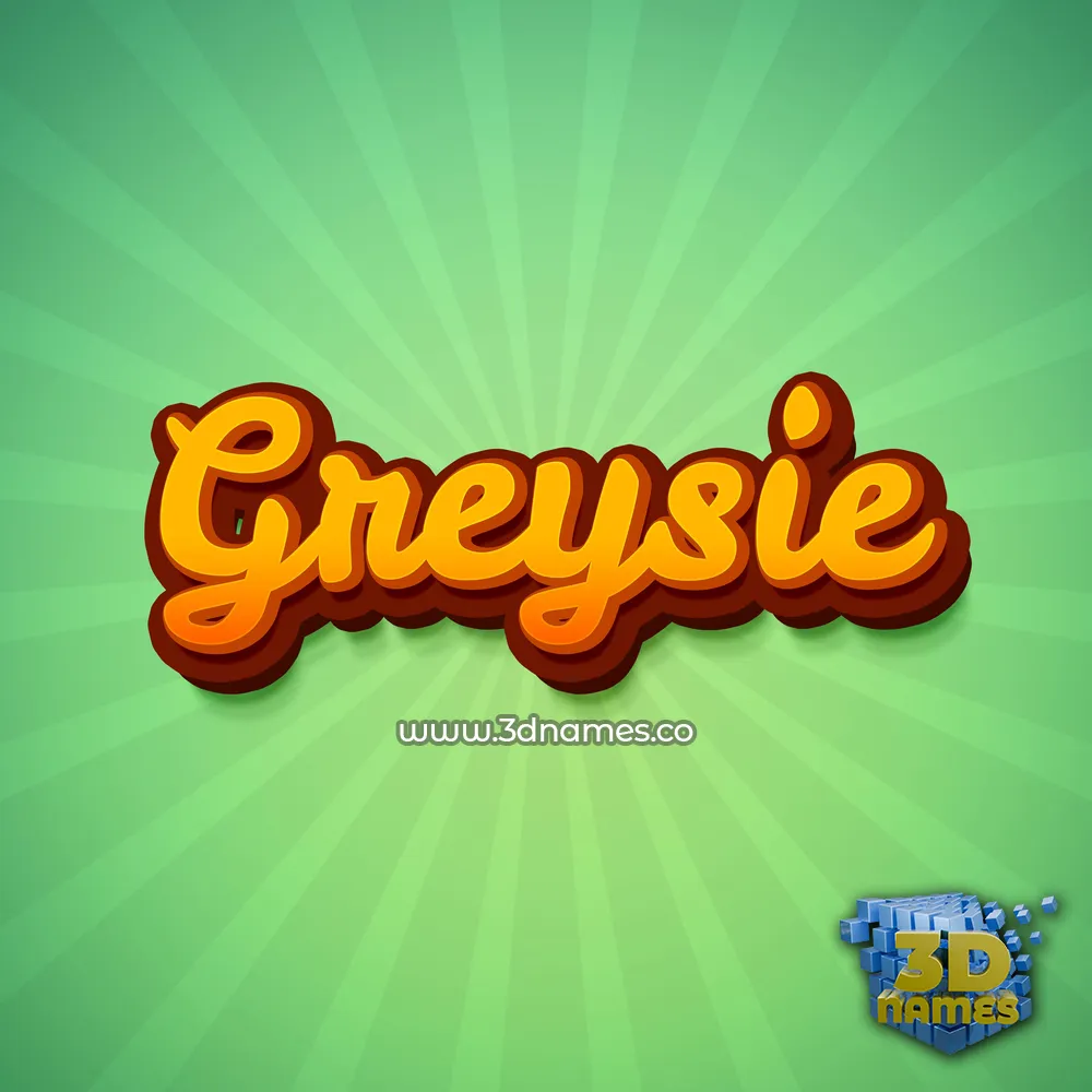greysie in Green Rays style - 3D name wallpaper