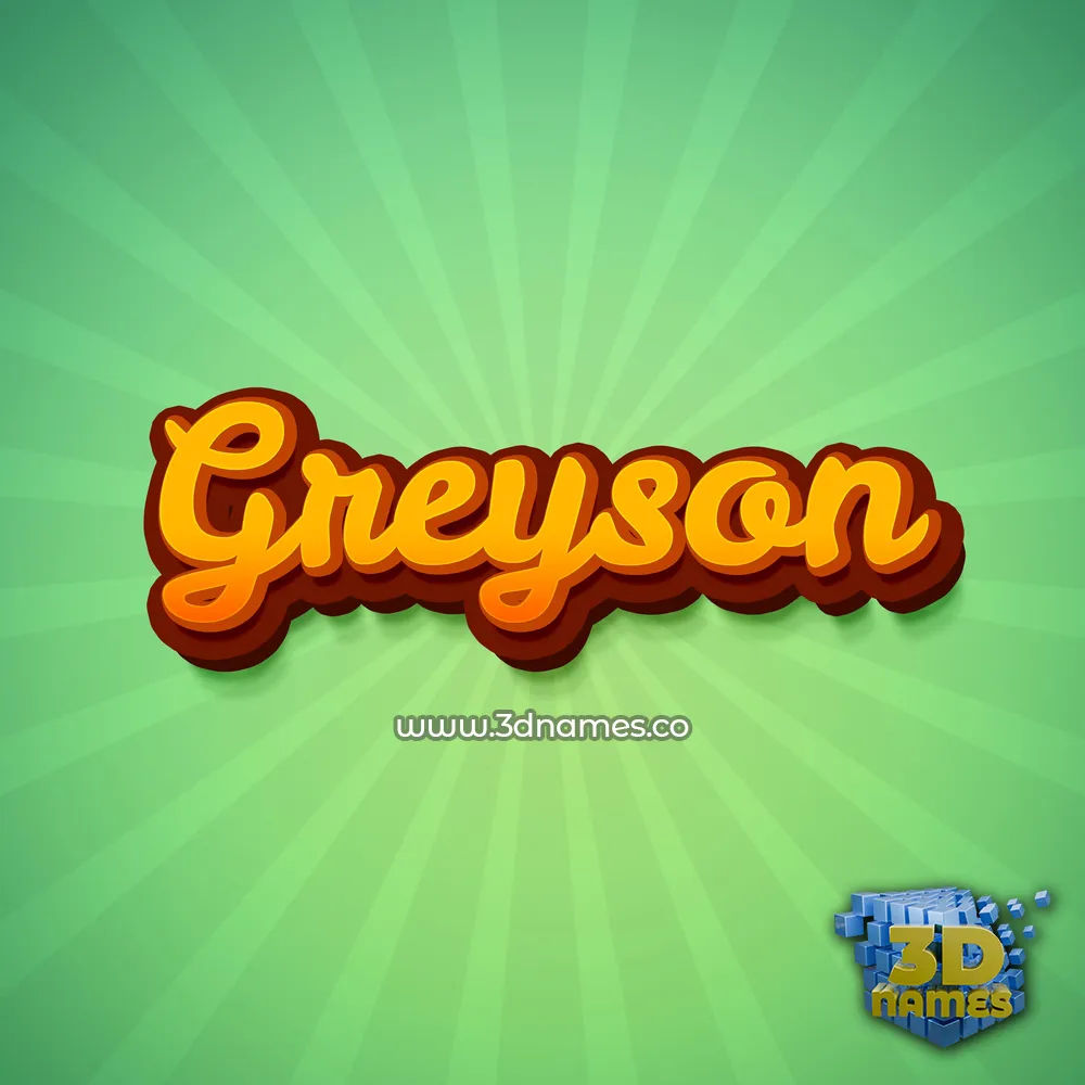 greyson in Green Rays style - 3D name wallpaper