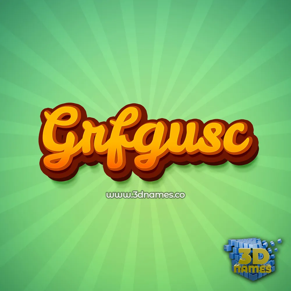 grfgusc in Green Rays style - 3D name wallpaper