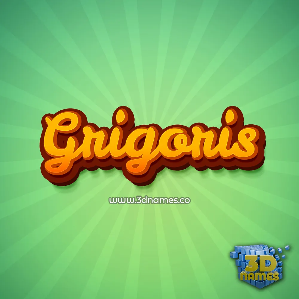 grigoris in Green Rays style - 3D name wallpaper