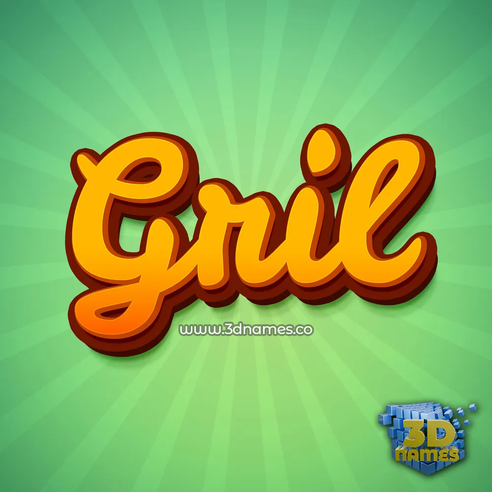 gril in Green Rays style - 3D name wallpaper