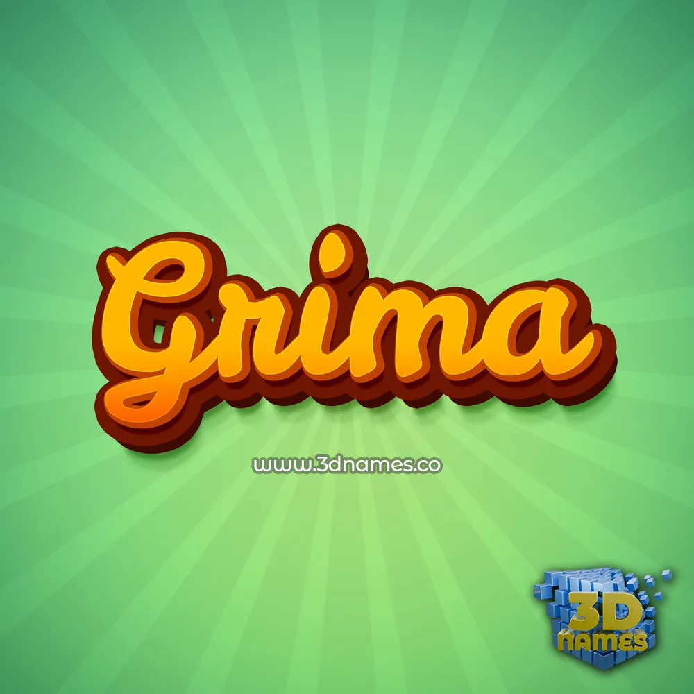 grima in Green Rays style - 3D name wallpaper