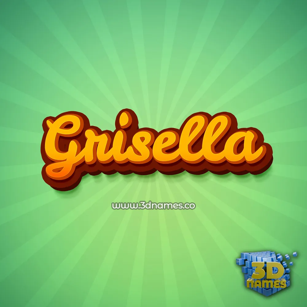 grisella in Green Rays style - 3D name wallpaper