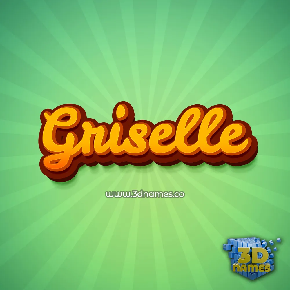 griselle in Green Rays style - 3D name wallpaper