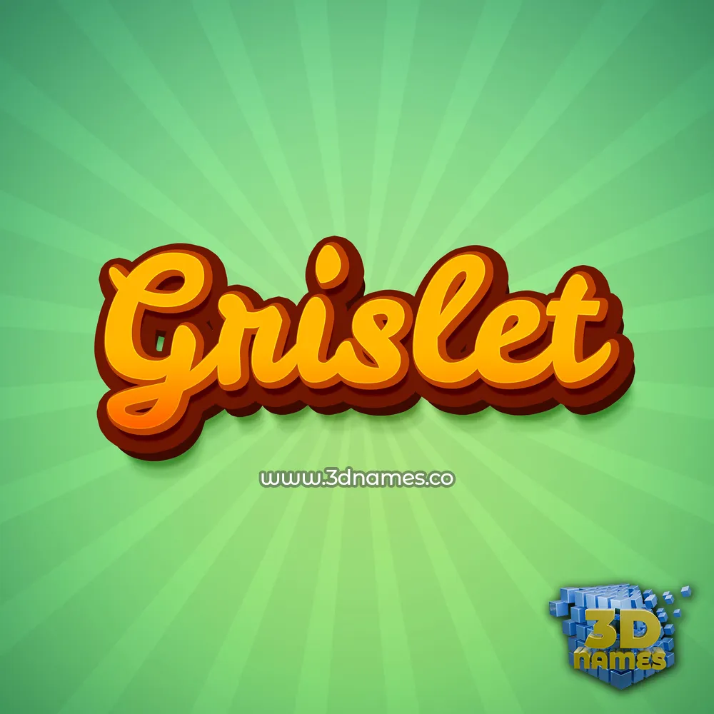 grislet in Green Rays style - 3D name wallpaper