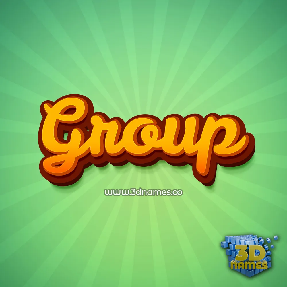 group in Green Rays style - 3D name wallpaper