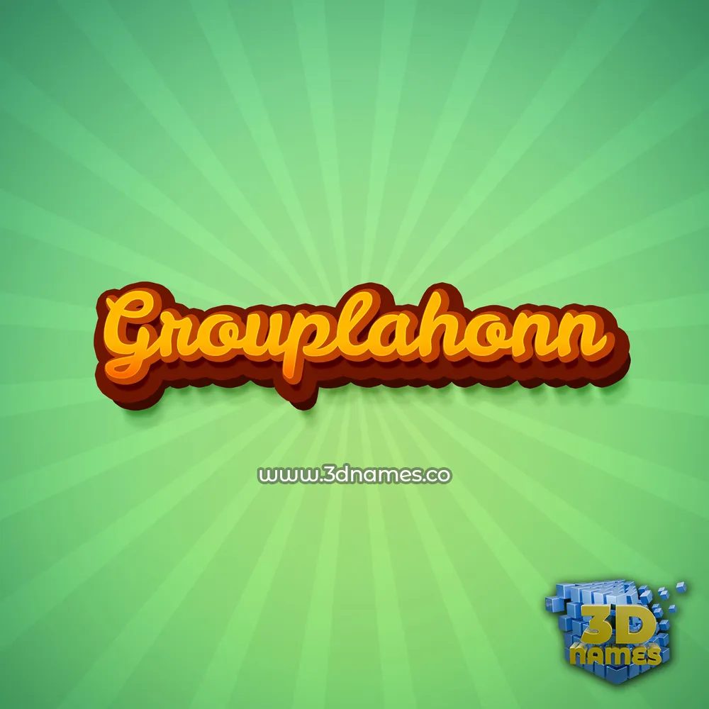 grouplahonn in Green Rays style - 3D name wallpaper