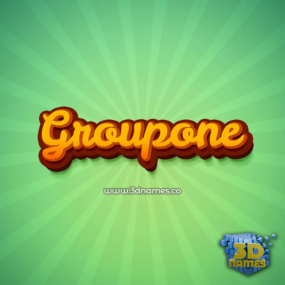 groupone in Green Rays style - 3D name wallpaper