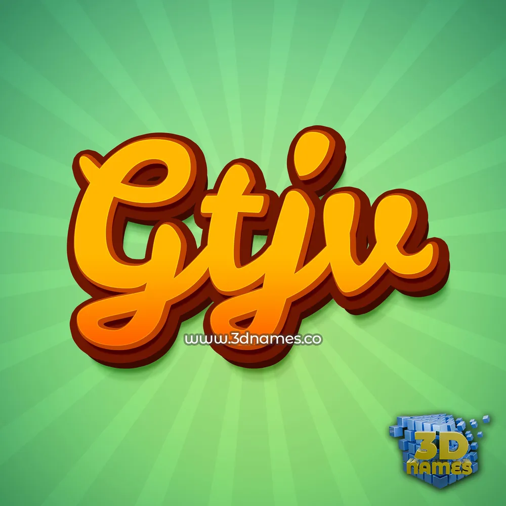gtjv in Green Rays style - 3D name wallpaper