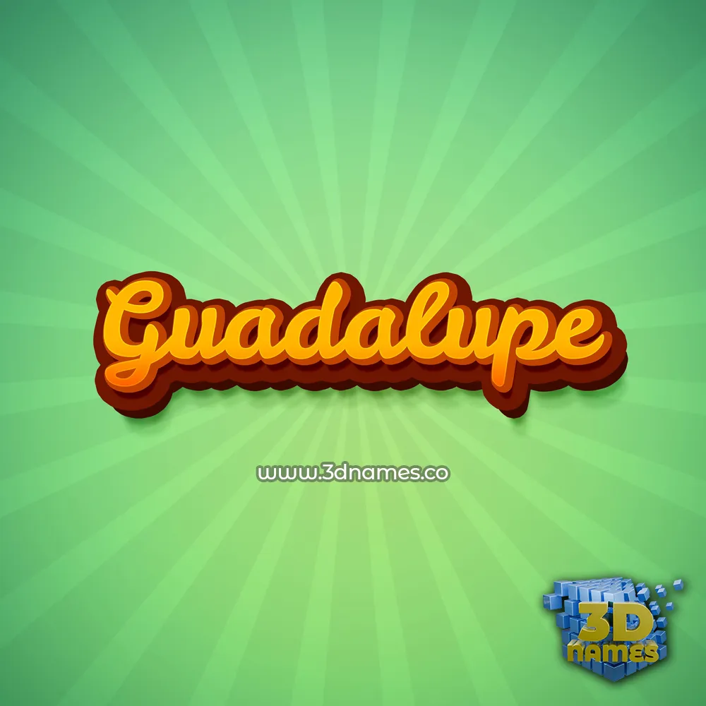 guadalupe in Green Rays style - 3D name wallpaper