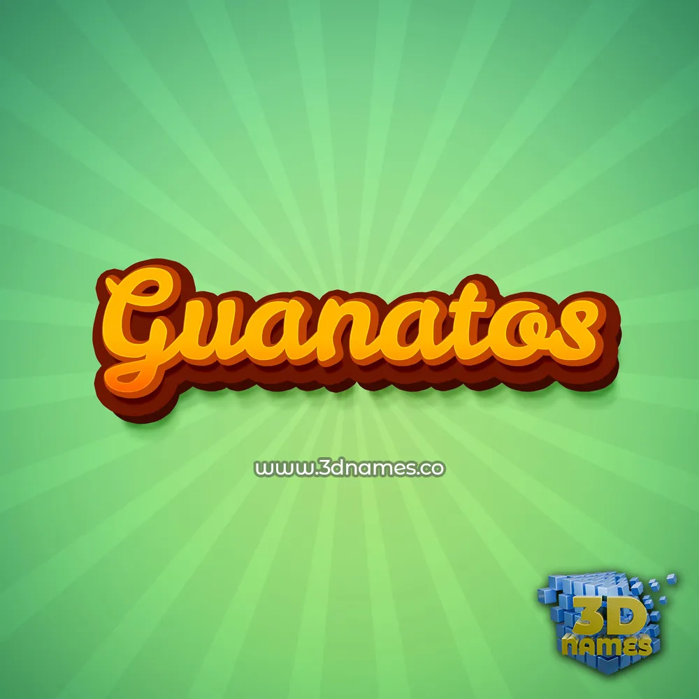 guanatos in Green Rays style - 3D name wallpaper
