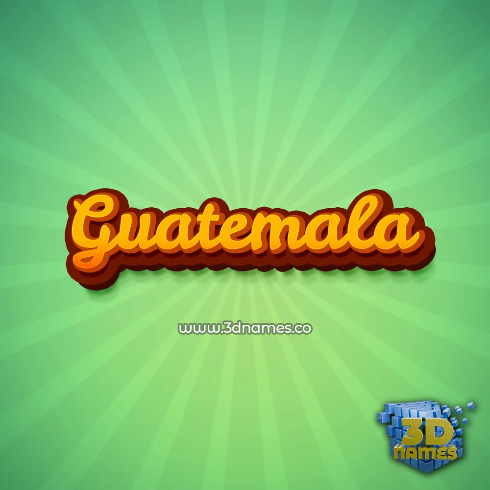 guatemala in Green Rays style - 3D name wallpaper